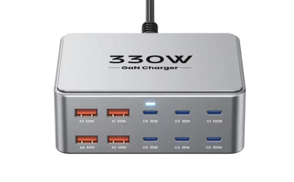 콘센트 부족? 330W GaN 멀티 충전기로 한 번에 해결!