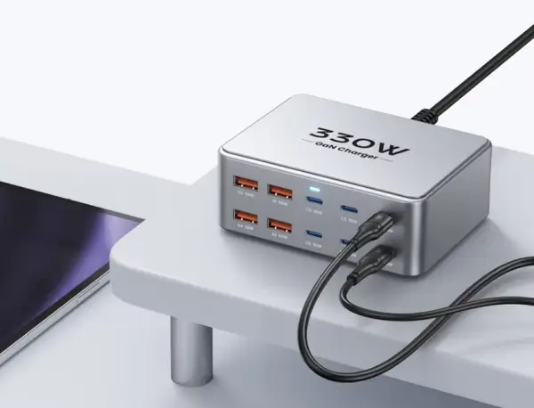 콘센트 부족? 330W GaN 멀티 충전기로 한 번에 해결!