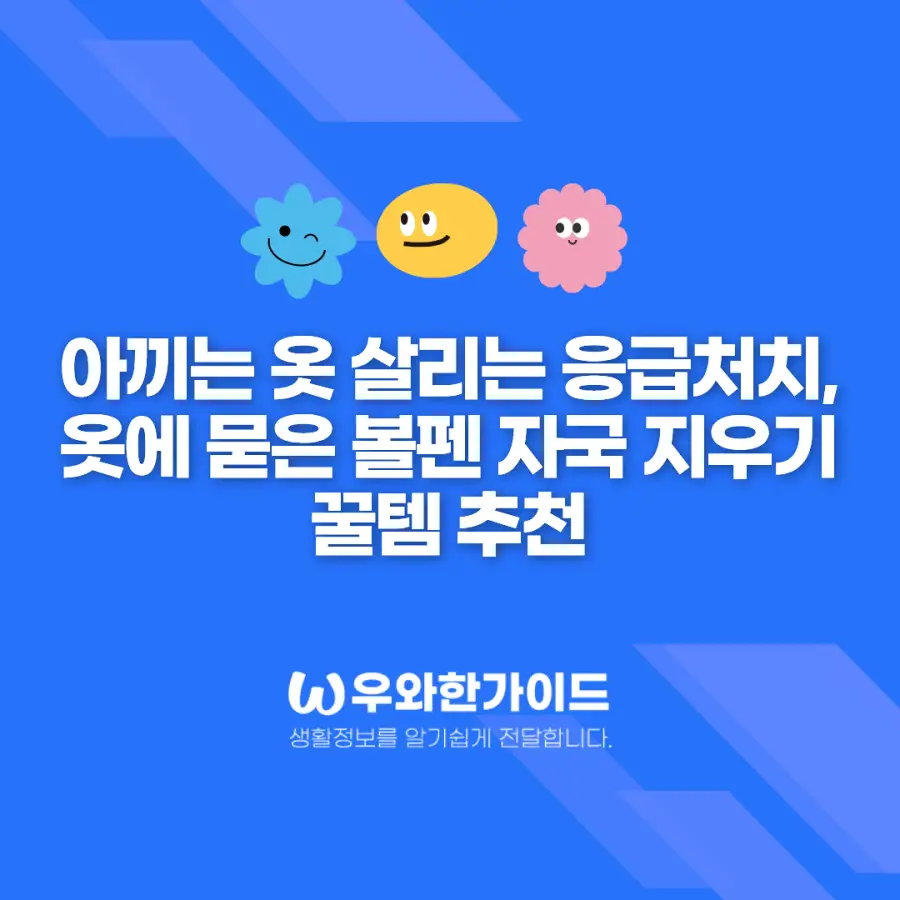 아끼는 옷 살리는 응급처치, 옷에 묻은 볼펜 자국 지우기 꿀템 추천