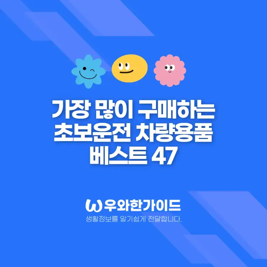 가장 많이 구매하는 초보운전 차량용품 베스트47